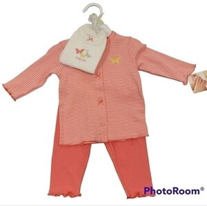 Carter's NWT 3 Piece Daddys Girl Little Layette Set Pink Pants Top Onesie 3mos